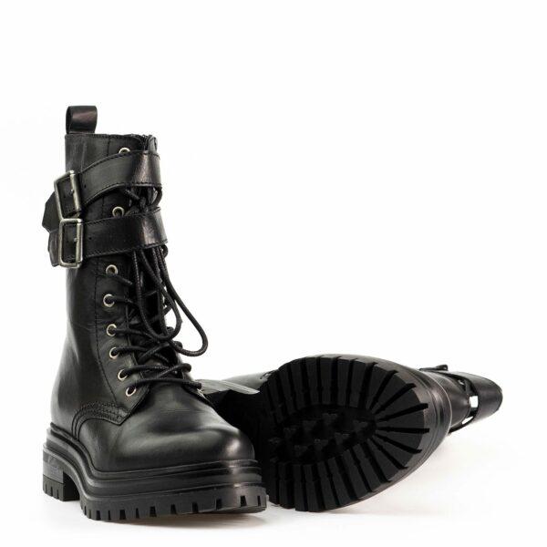Bota negra estilo militar en Acampada Shoes ref:6000