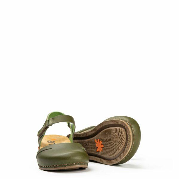 Sandalia verde cuña en Acampada Shoes ref: 6822