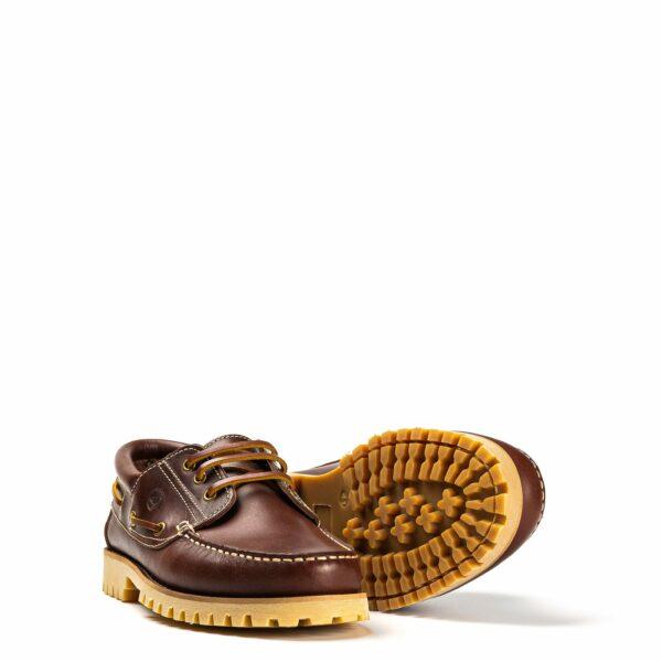 Náutico marrón con cordones en Acampada Shoes ref: 0134