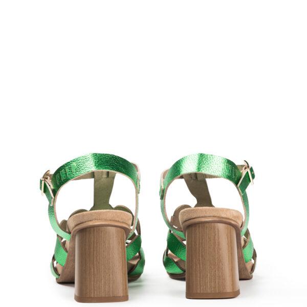 Zapato tacón medio verde