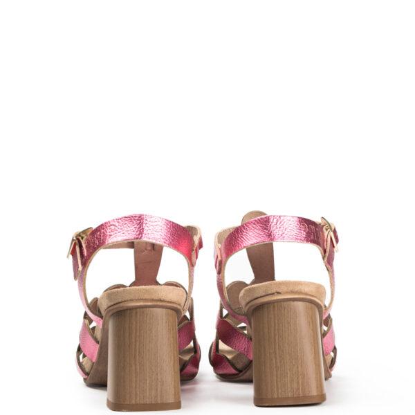 Zapato tacón medio rosa